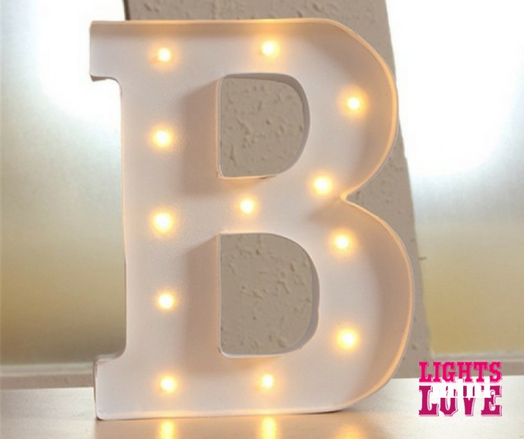 silver glitter light up letters