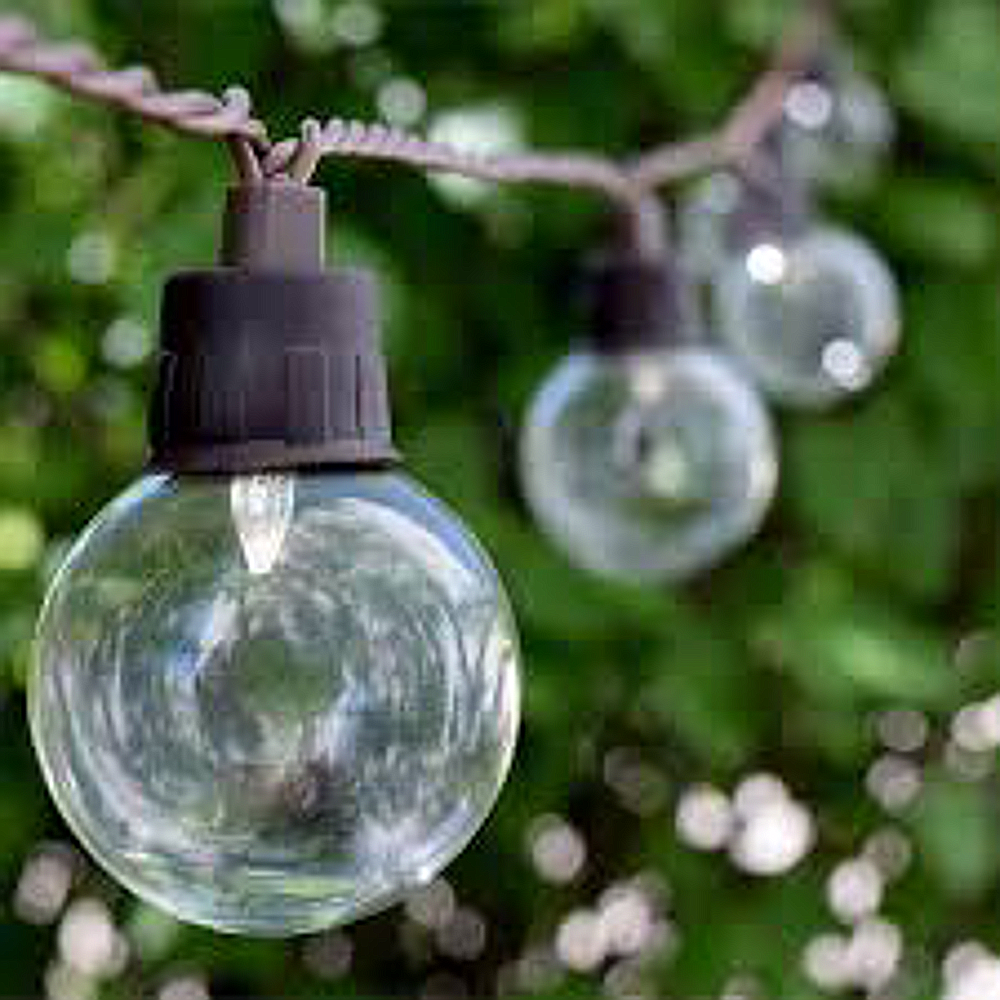 clear glass globe string lights